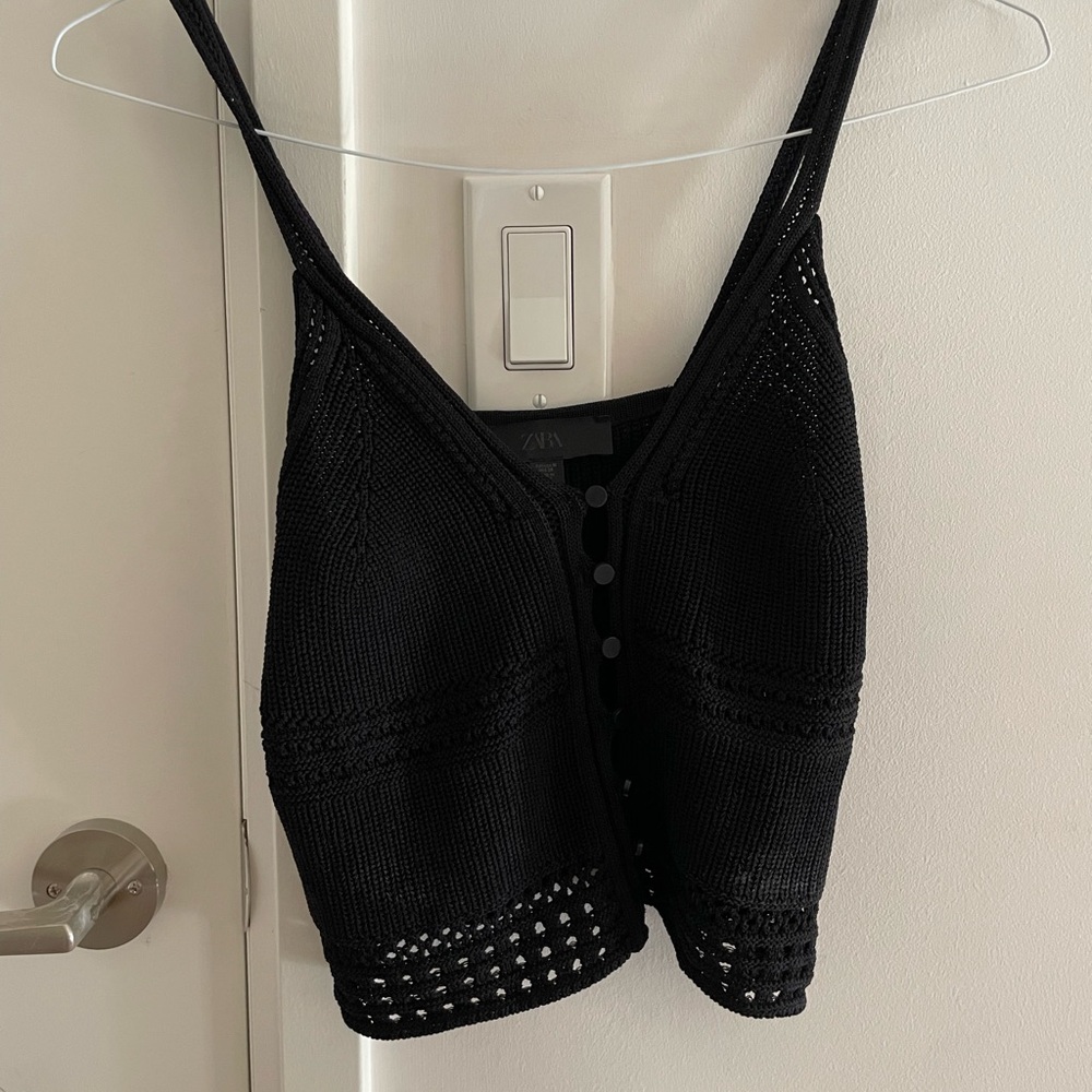 Zara Black Knit Tank Top